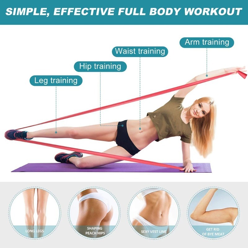 أشرطة مقاومة من اللاتكس الطبيع - مراجعة Yoga Fitness Resistance Band وسعره