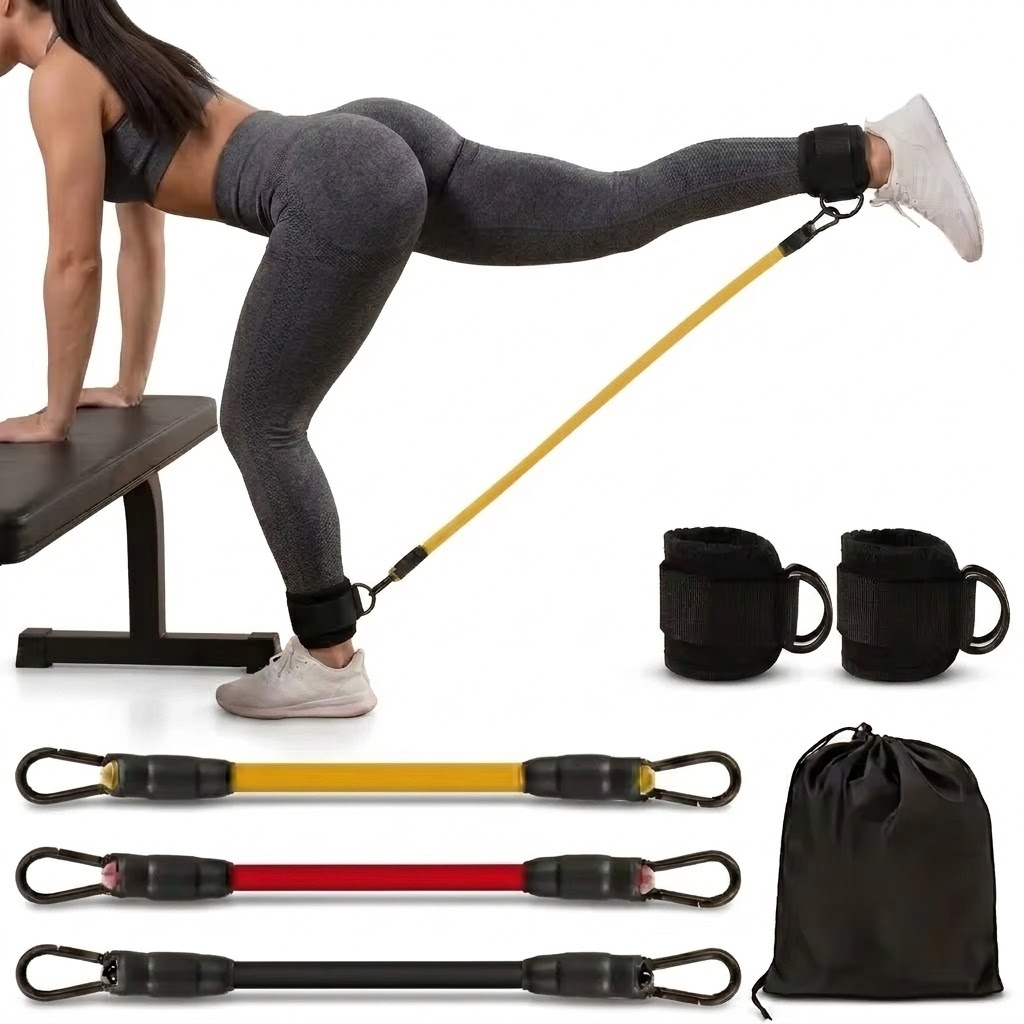 مجموعة أربطة مقاومة للكاحل مكو - مراجعة Yoga Fitness Resistance Band وسعره