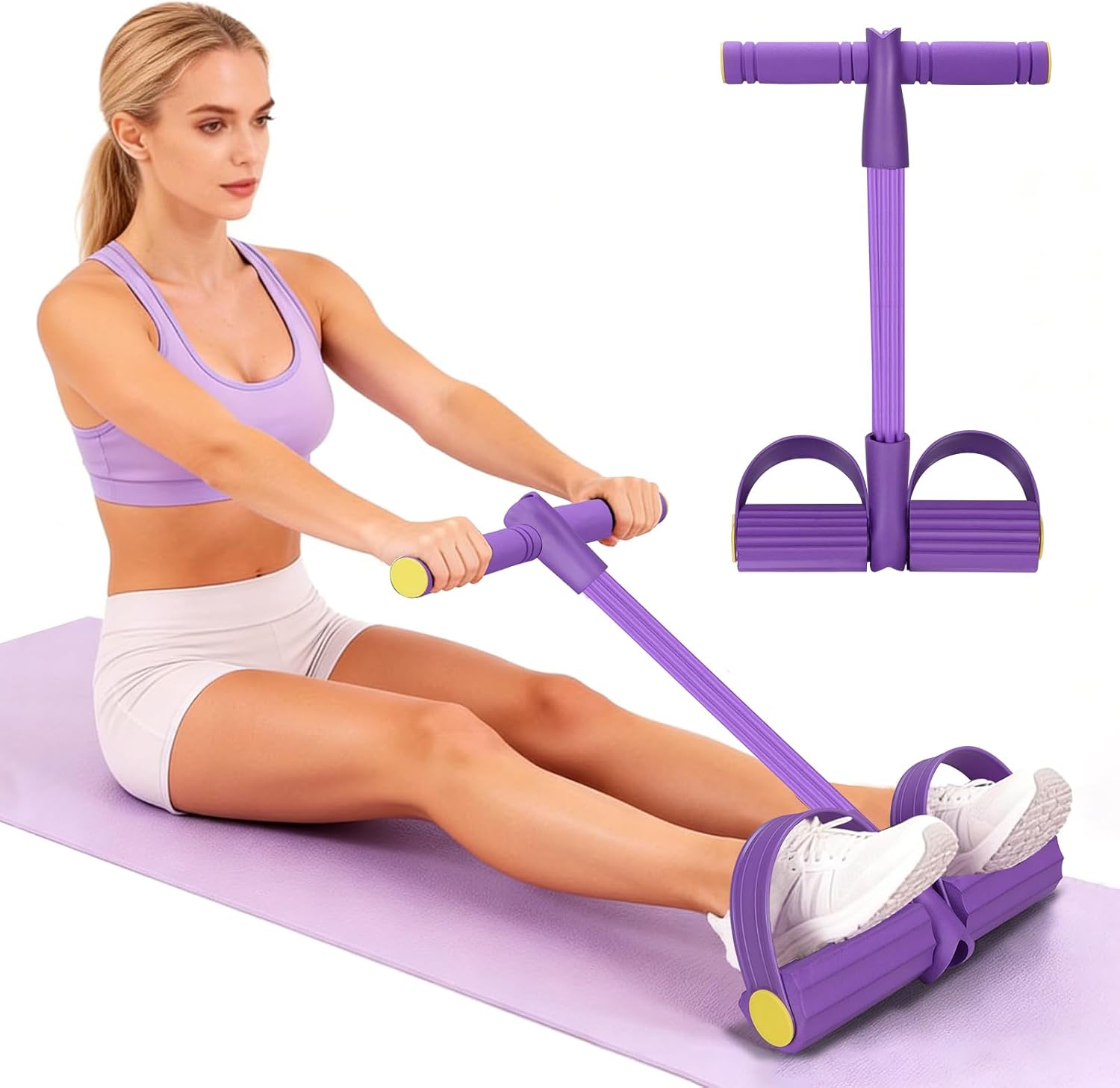 حبل مقاومة متعدد الوظائف بأربع - مراجعة Yoga Fitness Resistance Band وسعره